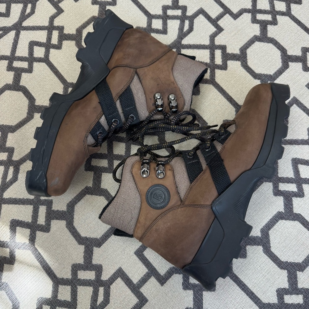 Bogner Square Toe Hiking Ski Boots Brown Nubuck Suede Textile Rubber Sole Sz 40 - Picture 8 of 17